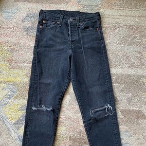 LEVI’S Wedgie cropper denim